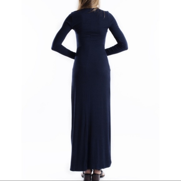 Navy lace up maxi dress - Picture 3 of 3